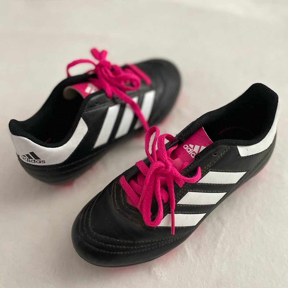 adidas Kids' FG Soccer Cleats - Size 1 - Pink and Black